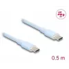Kabel USB DeLOCK 81233 USB 2.0 0.5m USB C niebieski