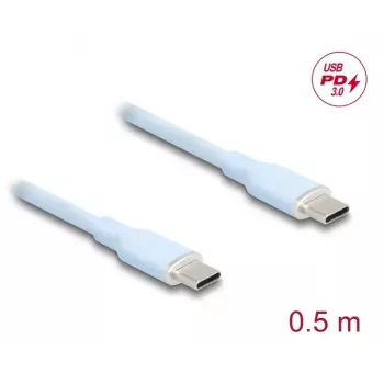 Kabel USB DeLOCK 81233 USB 2.0 0.5m USB C niebieski
