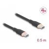 Kabel USB DeLOCK USB 2.0 0,5 m USB-C czarny 81237