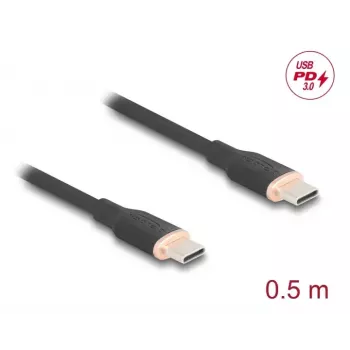 Kabel USB DeLOCK USB 2.0 0,5 m USB-C czarny 81237