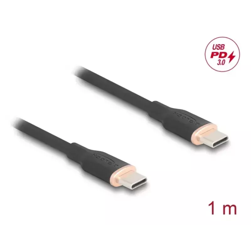 Kabel DeLOCK USB 2.0 1m USB C Czarny 81238