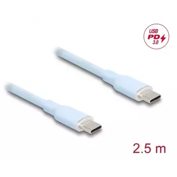 Kabel USB DeLOCK USB 2.0 2.5m USB C niebieski 81235