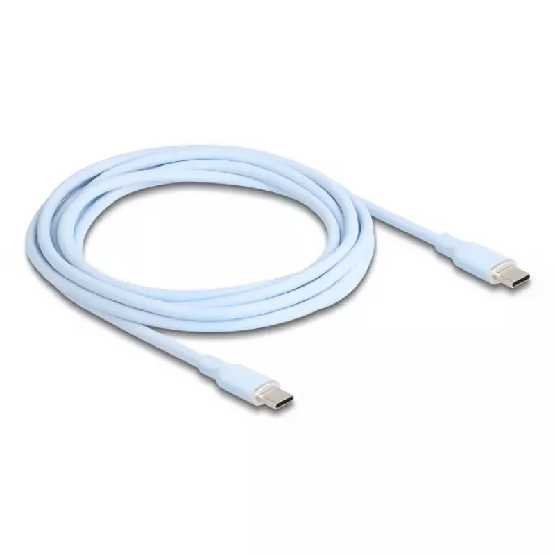 Kabel USB DeLOCK USB 2.0 2.5m USB C niebieski 81235