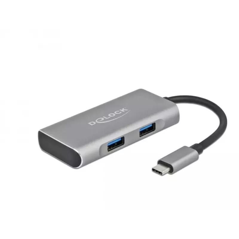 Koncentrator USB DeLOCK USB 10 Gb/s Typu-C 63261