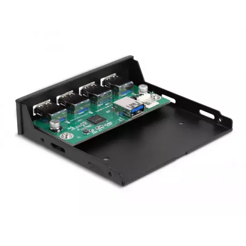 DeLOCK Wewnętrzny koncentrator USB 3.2 Gen 1 3,5 cala 4 porty Czarny
