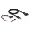 DeLOCK Wewnętrzny koncentrator USB 3.2 Gen 1 3,5 cala 4 porty Czarny