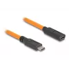 Kabel DeLOCK USB Typu-C męski na żeński Typu-C 1m 5Gbps pomarańczowy