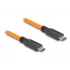 DeLOCK Kabel USB typu USB-C męski do USB-C męski 1m 5 Gbps pomarańczowy
