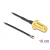 Kabel koncentryczny DeLOCK 12654 0,1 m RP-SMA MHF 4L LK Czarny