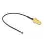 Kabel koncentryczny DeLOCK 12654 0,1 m RP-SMA MHF 4L LK Czarny