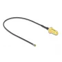 Kabel koncentryczny DeLOCK 12656 0.2 m RP-SMA MHF 4L LK czarny