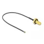 Kabel koncentryczny DeLOCK 12663 0.2 m SMA MHF 4L LK czarny
