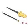 Kabel koncentryczny DeLOCK 12664 0,35 m SMA MHF 4L LK czarny