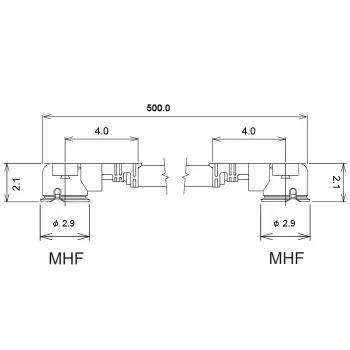 Kabel koncentryczny DeLOCK 89611 0.5 m MHF (I-PEX) Czarny Złoty