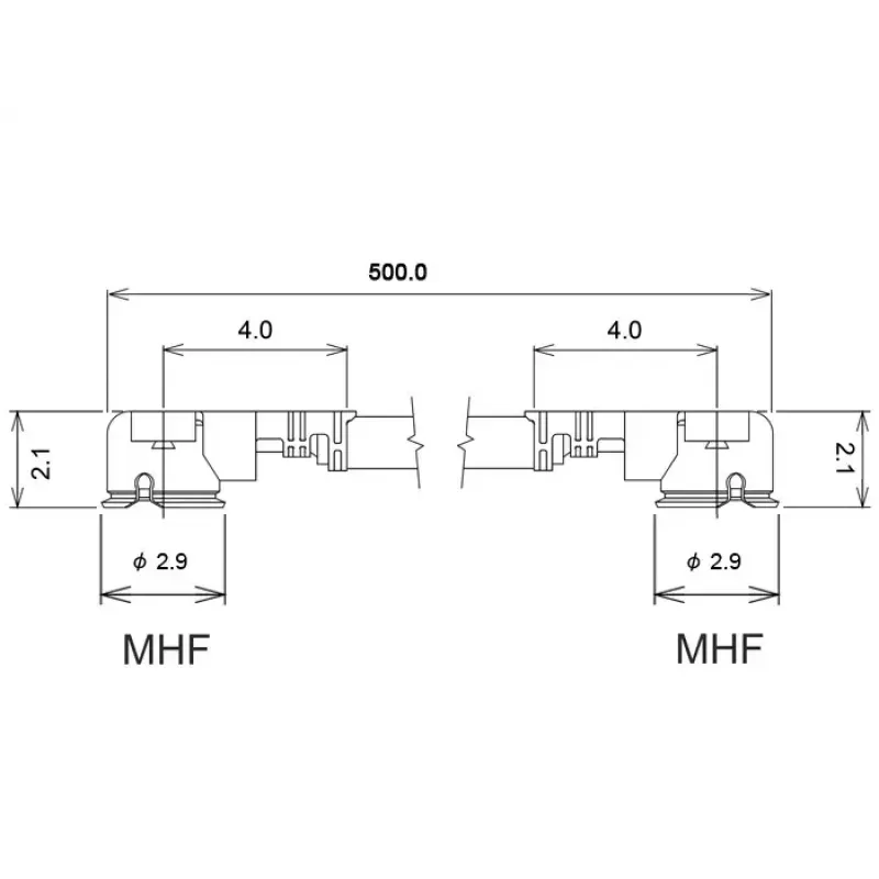 Kabel koncentryczny DeLOCK 89611 0.5 m MHF (I-PEX) Czarny Złoty