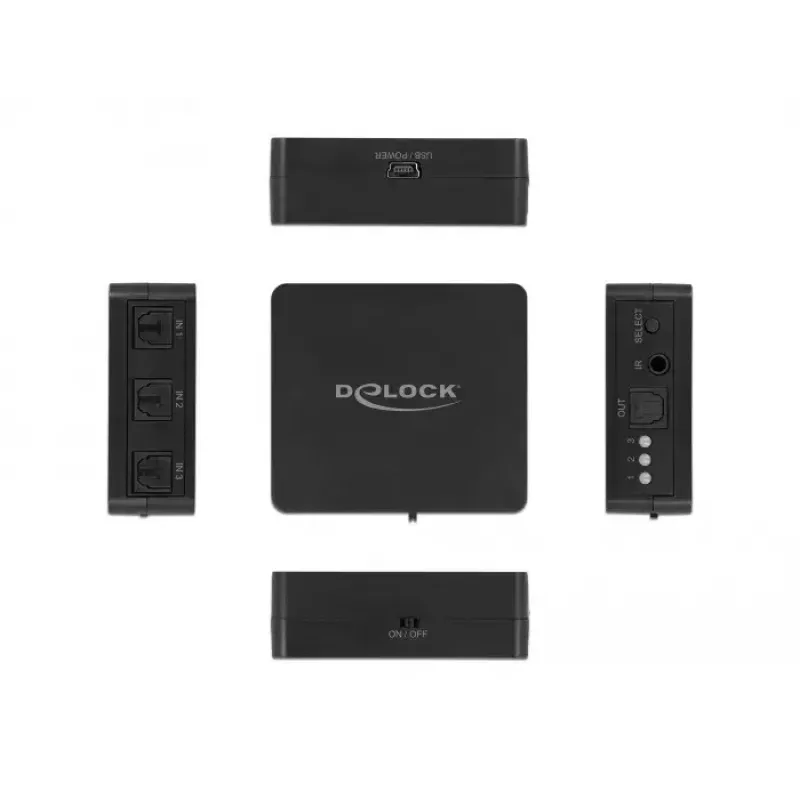 Przełącznik S/PDIF TOSLINK DeLOCK 63395