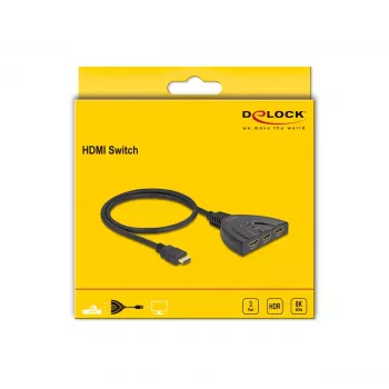 Przełącznik HDMI DeLOCK 3 x wejście HDMI na 1 x wyjście HDMI 8K 60 Hz