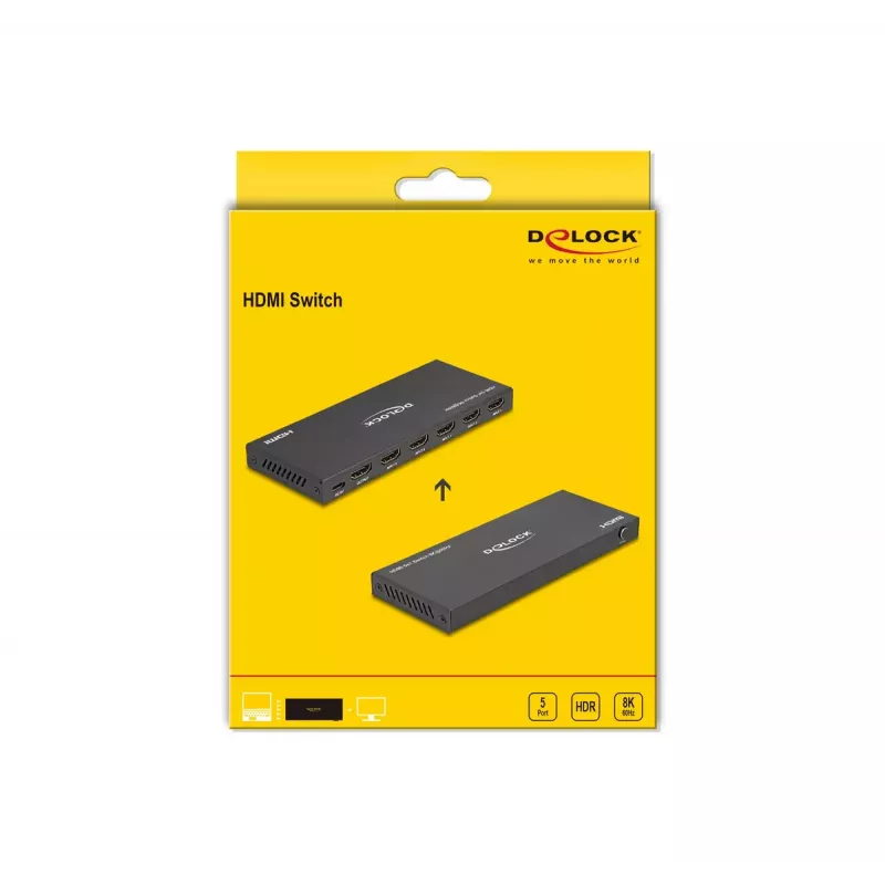 DeLOCK Przełącznik HDMI 4 x HDMI wejście na 1 x HDMI wyjście 8K 60 Hz