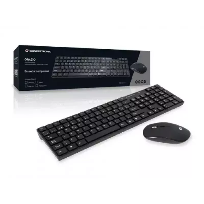 Bezprzewodowy zestaw klawiatura i mysz Conceptronic Orazio ORAZIO01ES