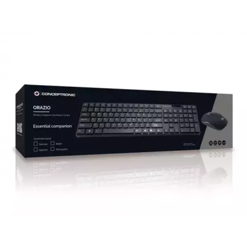 Bezprzewodowy zestaw klawiatura i mysz Conceptronic Orazio ORAZIO01ES
