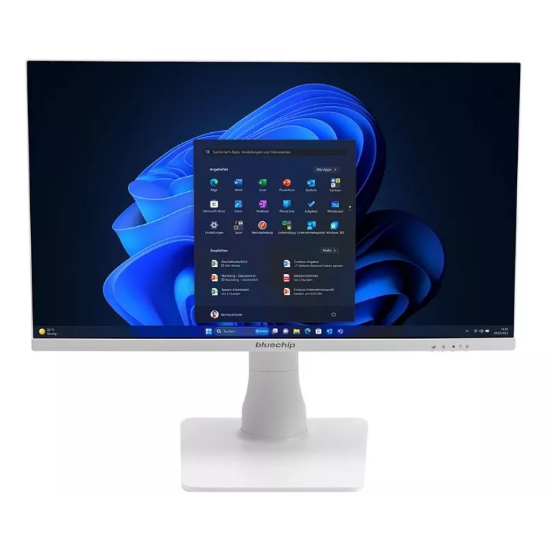 bluechip BUSINESSline AIO2350 *biały* Intel® Core™ i5 Prozessor 14400 / bis zu 4.70 GHz, Windows 11 Pro, 23,8 inch LED IPS, 16 GB DDR4, 500 GB NVMe SSD, Intel® Wi-Fi 6 AX201, Bluetooth 5, Gigabit Ethernet, Intel® UHD Grafik