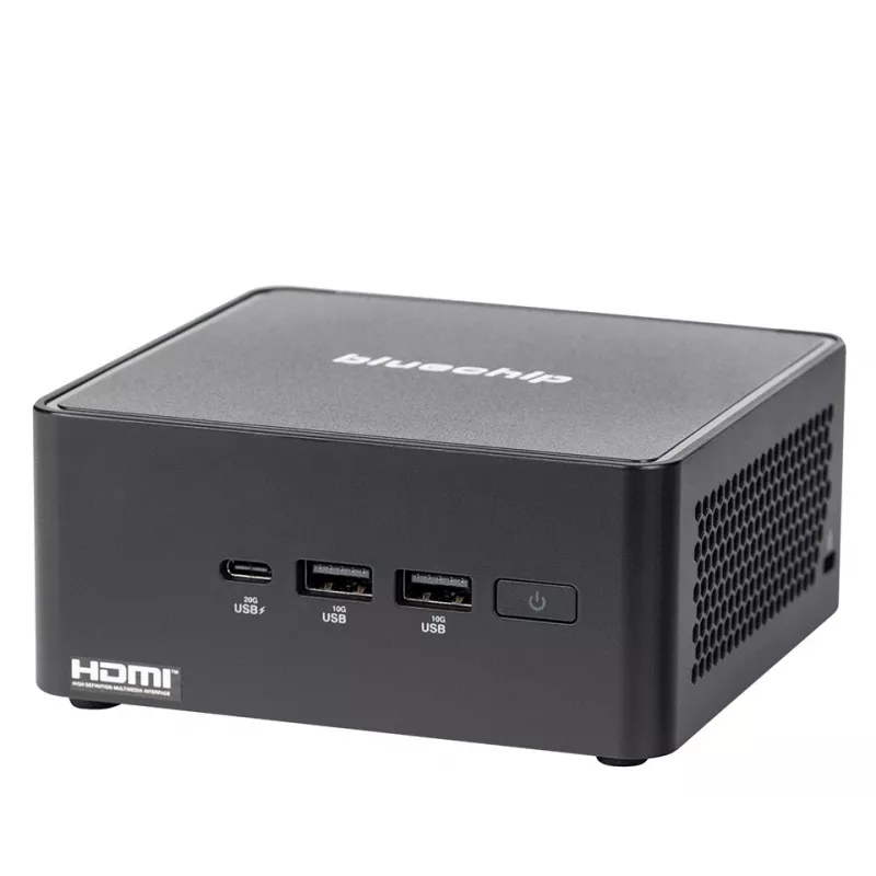 bluechip BUSINESSline M1435 Intel Core 3 100U 8 GB DDR5-SDRAM 500 GB SSD Windows 11 Pro Mini PC Czarny