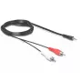 Kabel audio DeLOCK 84277 10m 3.5mm 2 x RCA czarny