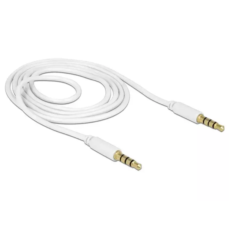 Kabel audio DeLOCK 83440 1m 3.5mm Biały