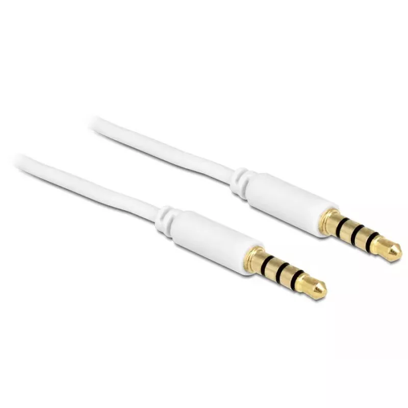 Kabel audio DeLOCK 83440 1m 3.5mm Biały
