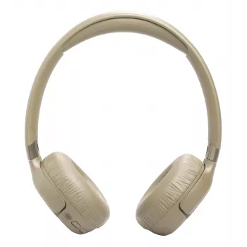 Zestaw słuchawkowy JBL Tune 680NC, przewodowy i bezprzewodowy (Bluetooth, USB-C), nauszny, pałąk nagłowny, beżowy, 20–20000 Hz, 161 g