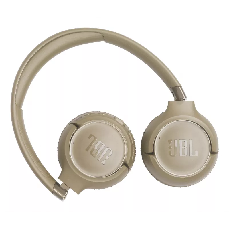 Zestaw słuchawkowy JBL Tune 680NC, przewodowy i bezprzewodowy (Bluetooth, USB-C), nauszny, pałąk nagłowny, beżowy, 20–20000 Hz, 161 g