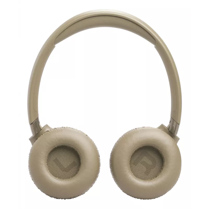 Zestaw słuchawkowy JBL Tune 680NC, przewodowy i bezprzewodowy (Bluetooth, USB-C), nauszny, pałąk nagłowny, beżowy, 20–20000 Hz, 161 g
