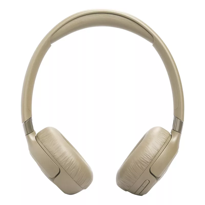 Zestaw słuchawkowy JBL Tune 680NC, przewodowy i bezprzewodowy (Bluetooth, USB-C), nauszny, pałąk nagłowny, beżowy, 20–20000 Hz, 161 g