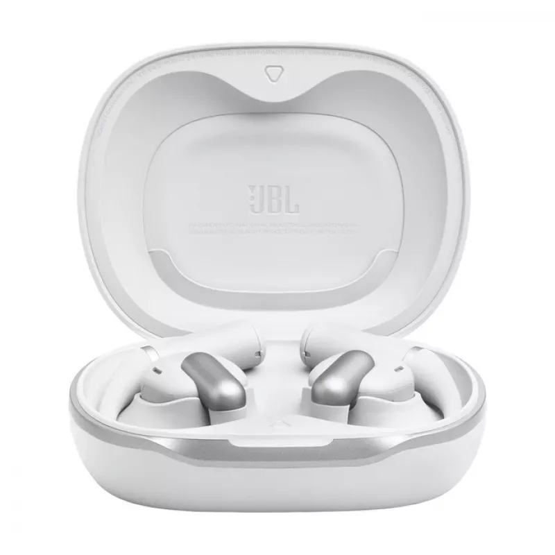 Zestaw słuchawkowy JBL Sense Pro TWS z zaczepem na ucho, do połączeń i muzyki, 20–40000 Hz, podstawka ładująca USB-C, biały