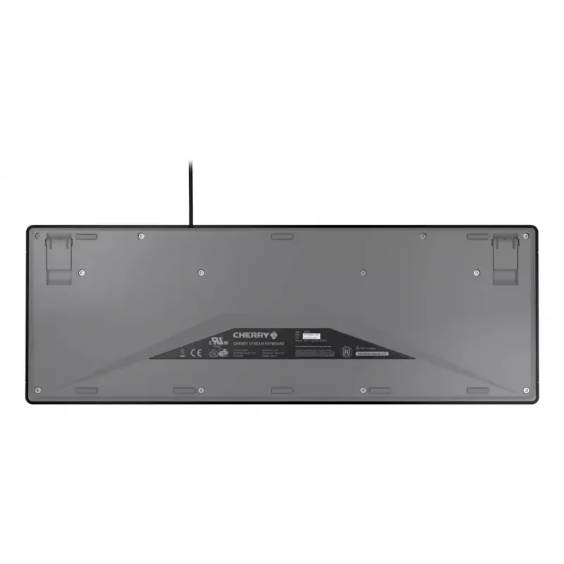 Klawiatura CHERRY STREAM do domu/biura USB QWERTY Portuguese czarna szara pełnowymiarowa 115 klawiszy