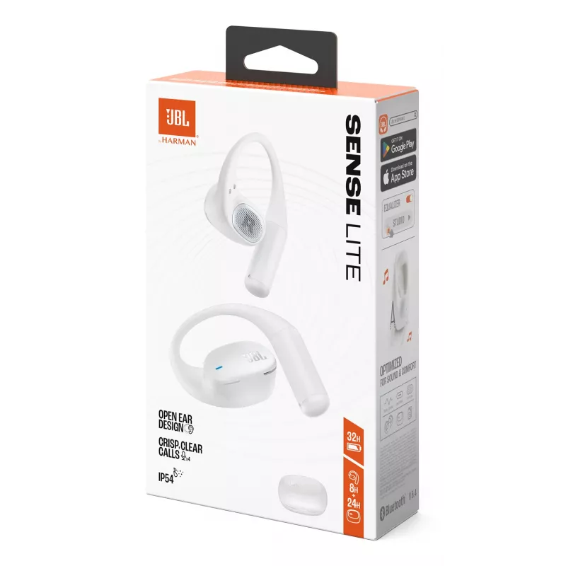 Headset JBL Sense Lite — Bezprzewodowy, na zaczep, douszny, 20–20000 Hz, 83,5 g, biały