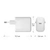 Ładowarka sieciowa USB-C 45 W d bramante re-charge Pro — Wewnętrzna, 110–240 V, biała