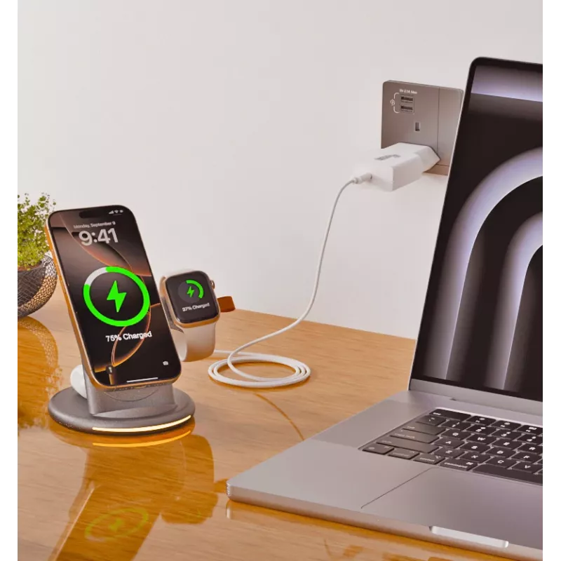 Ładowarka ścienna EQUIP 1-Port 20W GaN USB-C PD — wejście 100–240V, wyjście maks. 12V, biała