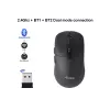 EQUIP Symetryczna mysz bezprzewodowa 6-przyciskowa Dual Mode, optyczna 1600 DPI, RF + Bluetooth, czarna