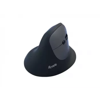 EQUIP ergonomiczna pionowa mysz bezprzewodowa praworęczna 1600 DPI, RF Wireless + Bluetooth, ładowalna, 6 przycisków, czarna