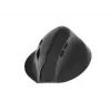 EQUIP ergonomiczna pionowa mysz bezprzewodowa praworęczna 1600 DPI, RF Wireless + Bluetooth, ładowalna, 6 przycisków, czarna