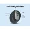 EQUIP ergonomiczna pionowa mysz bezprzewodowa praworęczna 1600 DPI, RF Wireless + Bluetooth, ładowalna, 6 przycisków, czarna