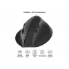 EQUIP ergonomiczna pionowa mysz bezprzewodowa praworęczna 1600 DPI, RF Wireless + Bluetooth, ładowalna, 6 przycisków, czarna