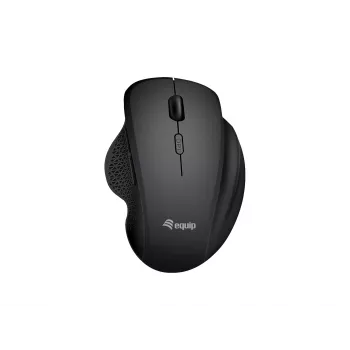 EQUIP 6-przyciskowa dwutrybowa bezprzewodowa mysz ładowalna — praworęczna, optyczna 1600 DPI, RF Wireless + Bluetooth, czarna