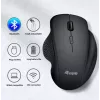 EQUIP 6-przyciskowa dwutrybowa bezprzewodowa mysz ładowalna — praworęczna, optyczna 1600 DPI, RF Wireless + Bluetooth, czarna