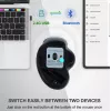 EQUIP 6-przyciskowa dwutrybowa bezprzewodowa mysz ładowalna — praworęczna, optyczna 1600 DPI, RF Wireless + Bluetooth, czarna