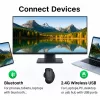 EQUIP 6-przyciskowa dwutrybowa bezprzewodowa mysz ładowalna — praworęczna, optyczna 1600 DPI, RF Wireless + Bluetooth, czarna