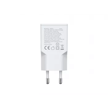 Ładowarka Equip 2-portowa 30W GaN cienki USB PD — USB-C x1, USB-A x1, wejście 100–240V, wyjście maks. 20V, biała