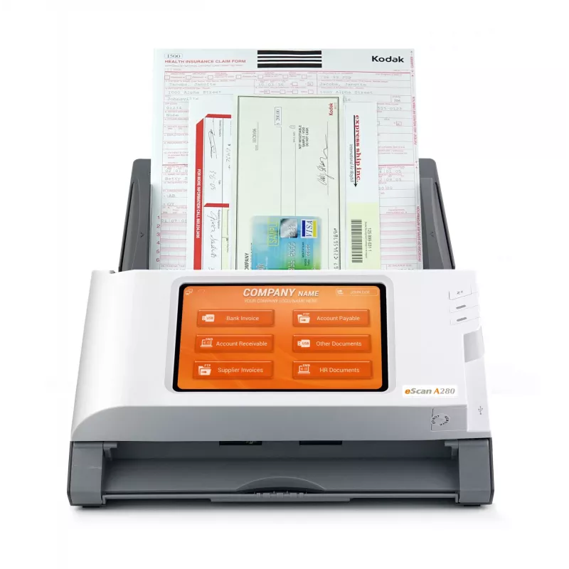 Plustek eScan A280 Enterprise Skaner ADF 600 x 600 DPI A4 Czarny, Biały