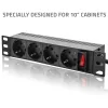 Listwa zasilająca QOLTEC 54603 — montowana w szafie rack 1U, wejście 16A, 4× gniazda SCHUKO